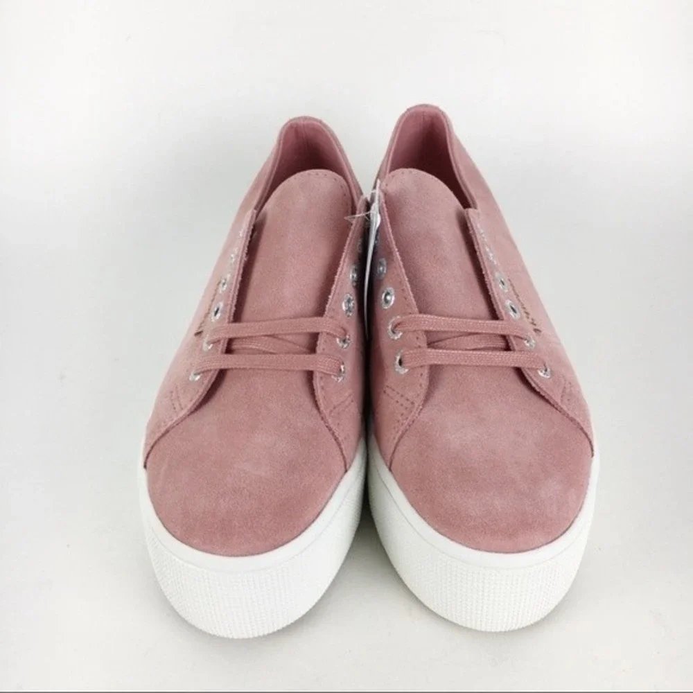 NEW Superga 2790 SUECOTLINW‎ Pink Peach Suede Leather Platform Sneakers Shoes 9